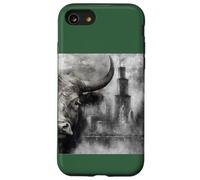 Graphique sur Le thème du marché boursier Bull City Skyline Coque pour iPhone SE (2020) / 7/8