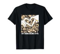 Graphique Tan Out Here Being Cute V2 en Couleur Beige T-Shirt