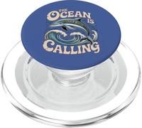 Graphique The Ocean is Calling Dolphin pour Les Amoureux de la mer PopSockets PopGrip pour MagSafe
