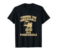 Graphique Tie Dye Turning the Pugbearable Pug Pun T-Shirt