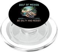 Graphique Tortue du Golfe du Mexique Be Salty and Resist PopSockets PopGrip pour MagSafe