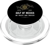 Graphique Tortue du Golfe du Mexique Be Salty and Resist PopSockets PopGrip pour MagSafe