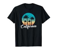 Graphique Vintage California Sunset Palm Trees Style années 80 T-Shirt