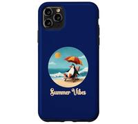 Graphique vintage de vacances à la plage avec pingouin Coque pour iPhone 11 Pro Max