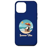 Graphique vintage de vacances à la plage avec pingouin Coque pour iPhone 12 Pro Max