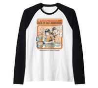 Graphique Vintage du Sarcasme Scientifique du Manque de Conscience de soi Manche Raglan