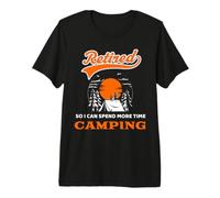 Graphique Vintage « Retired So I Can Spend More Time Camping » T-Shirt Haut de Gamme