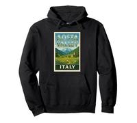 Graphique Vintage Souvenir de Voyage Vallée d'Aoste Italie Sweat à Capuche