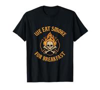 Graphique We Eat Smoke For Breakfast Firefighter T-Shirt