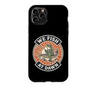 Graphique We Fish At Dawn Grenouille équitation Saumon Truite Coque pour iPhone 11 Pro
