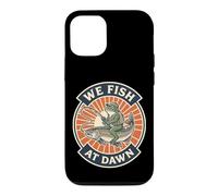 Graphique We Fish At Dawn Grenouille équitation Saumon Truite Coque pour iPhone 12/12 Pro