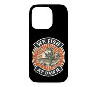 Graphique We Fish At Dawn Grenouille équitation Saumon Truite Coque pour iPhone 14 Pro