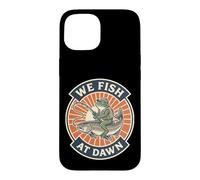 Graphique We Fish At Dawn Grenouille équitation Saumon Truite Coque pour iPhone 15
