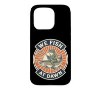 Graphique We Fish At Dawn Grenouille équitation Saumon Truite Coque pour iPhone 15 Pro