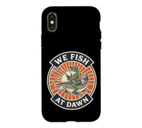 Graphique We Fish At Dawn Grenouille équitation Saumon Truite Coque pour iPhone X/XS