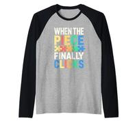 Graphique « When The Piece Finally Clicks Puzzle Solver » Manche Raglan