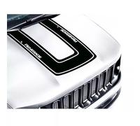 Graphiques Autocollant Capot Avant Compatible avec Jeep Renegade Décoration Tuning Autocollant Voiture PVC Vinyle Silhouette Sans Trous Noir (Design 07)