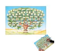 Graphiques d'arbre généalogique - Tissu Famille Arbre Décoration Murale | Décoration d'intérieur Suspendue | 15,75 x 23,62 pouces, Fournitures faites à la main pour Adolescentes Mamie Amis Fille