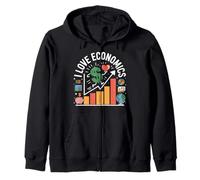 Graphiques financiers de I Love Economics Passion Sweat à Capuche