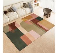 Graphiques Géométrique Minimaliste Tapis Salon 140 x 200 cm, Tapis Poil Court Lavable en Machine & Antidérapant - Moquette Doux et Moelleux pour Salon Chambre Adulte Salle à Manger Couloir, Coloré