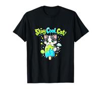 Graphisme à sucettes glacées Stay Cool Cat Kawaii Chibi T-Shirt