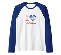 Graphisme Addison Rae I Heart Manche Raglan