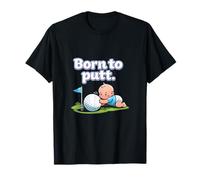 Graphisme Amusant de Dessin animé Born to Putt Golf Baby T-Shirt