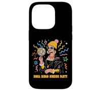 Graphisme Amusant de Mona Lisa pour Une soirée Disco au musée de La Gioconda Coque pour iPhone 14 Pro