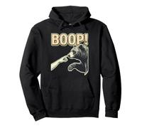 Graphisme Animalier Amusant Qui Touche Le Nez d'un Ours avec Les Doigts de Boop Sweat à Capuche
