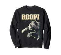 Graphisme Animalier Amusant Qui Touche Le Nez d'un Ours avec Les Doigts de Boop Sweatshirt
