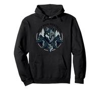 Graphisme Animalier Wolf Pack Mentality Wilderness Spirit Sweat à Capuche, Unisexe pour Adultes, Noir, XL