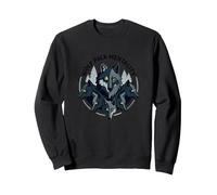 Graphisme Animalier Wolf Pack Mentality Wilderness Spirit Sweatshirt, Unisexe pour Adultes, Noir, XL
