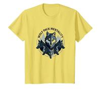 Graphisme Animalier Wolf Pack Mentality Wilderness Spirit T-Shirt, Enfant, Citron, 8 Ans