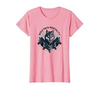 Graphisme Animalier Wolf Pack Mentality Wilderness Spirit T-Shirt, Femme, Rose, 3XL