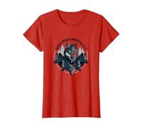Graphisme Animalier Wolf Pack Mentality Wilderness Spirit T-Shirt, Femme, Rouge, XL
