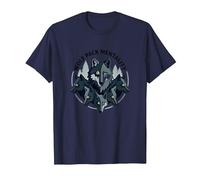 Graphisme Animalier Wolf Pack Mentality Wilderness Spirit T-Shirt, Homme, Bleu Marine, 5XL