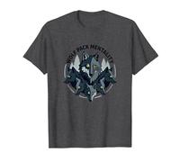 Graphisme Animalier Wolf Pack Mentality Wilderness Spirit T-Shirt, Homme, Chiné Foncé, L