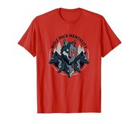 Graphisme Animalier Wolf Pack Mentality Wilderness Spirit T-Shirt, Homme, Rouge, S