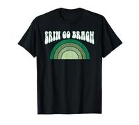 Graphisme Arc-en-Ciel rétro Vieilli d'Erin Go Bragh Irish Pride T-Shirt