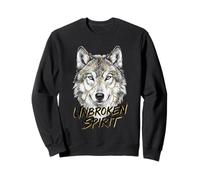 Graphisme Artistique Kintsugi Wolf Unbroken Spirit Resilience Sweatshirt