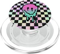 Graphisme Blah Drippy Pink Turquoise Y2K PopSockets PopGrip pour MagSafe