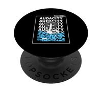 Graphisme Bleu : Ferme ta Bouche Quand tu me parles PopSockets PopGrip Adhésif
