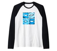 Graphisme Bleu Read My Lips Manche Raglan