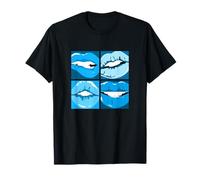 Graphisme Bleu Read My Lips T-Shirt