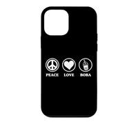 Graphisme Boba Simple et Basique de Peace Love and Boba Coque pour iPhone 12 Mini