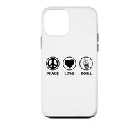 Graphisme Boba Simple et Basique de Peace Love and Boba Coque pour iPhone 12 Mini