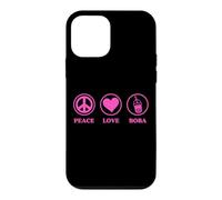 Graphisme Boba Simple et Basique de Peace Love and Boba Coque pour iPhone 12 Mini