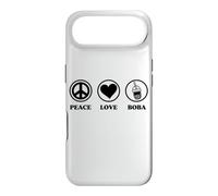 Graphisme Boba Simple et Basique de Peace Love and Boba Coque pour iPhone Air