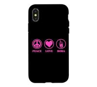 Graphisme Boba Simple et Basique de Peace Love and Boba Coque pour iPhone X/XS