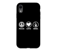 Graphisme Boba Simple et Basique de Peace Love and Boba Coque pour iPhone XR